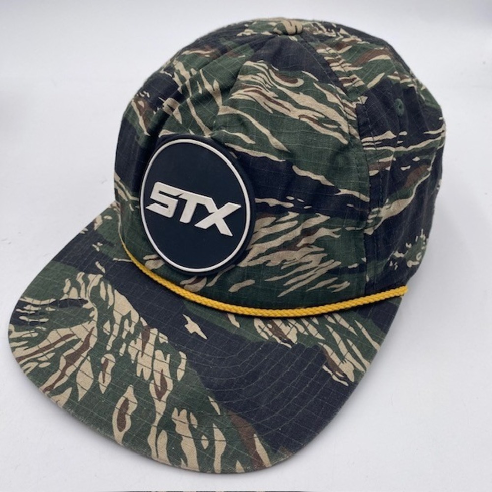 STX Lacrosse Unlimited C55//RS Hat Snapback Mens Tiger Stripe Camo Rope Cap SEO